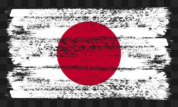 Bandera de Japón en estilo grunge