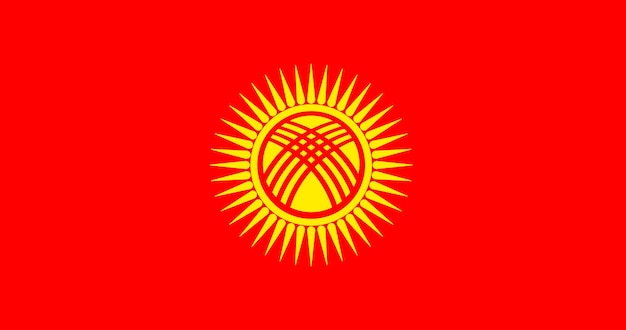 Bandera de Kirguistán para el año 2024