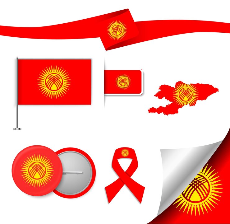 La bandera de Kirguistán
