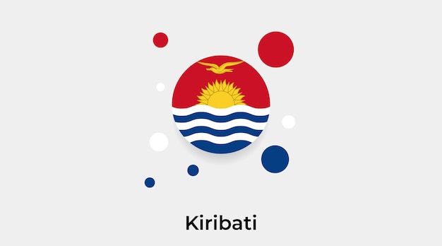 Bandera de Kiribati burbuja círculo forma redonda icono vector ilustración