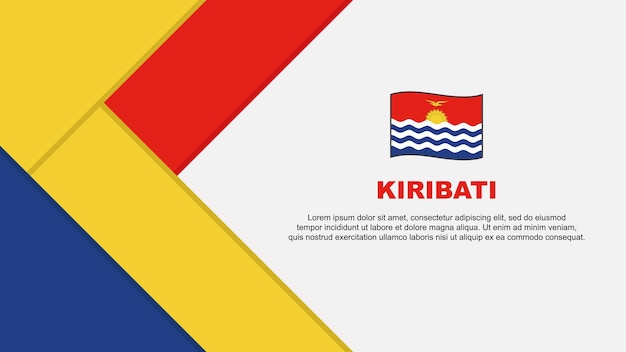 Bandera de Kiribati Plantilla de diseño de fondo abstracto Bandera del Día de la Independencia de Kiribati Ilustración vectorial de dibujos animados Ilustración de Kiribati