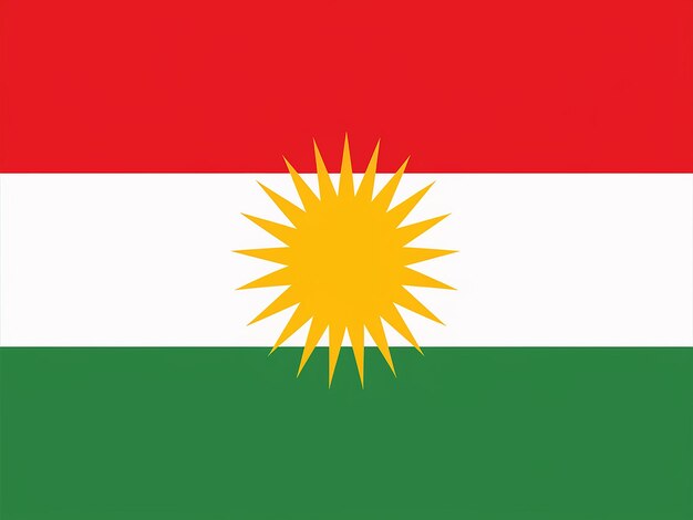 La bandera del Kurdistán