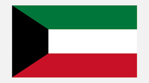 Bandera de Kuwait con el color original