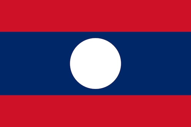 Bandera de Laos ilustración vectorial