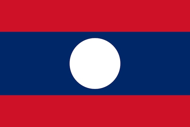 Bandera de Laos ilustración vectorial