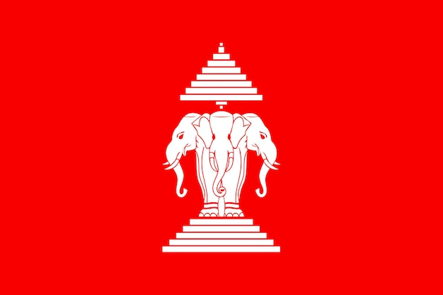 Bandera de Laos Vector Dimensiones precisas proporciones y colores de elementos