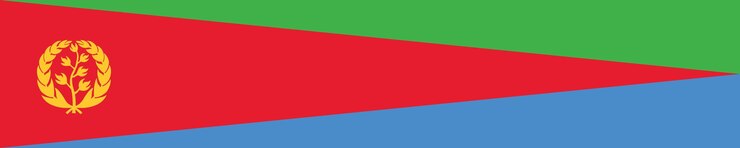 Vector bandera larga de eritrea ilustración vectorial digital