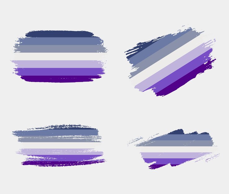 Vector bandera lesbiana butch pintada con pincel sobre fondo blanco concepto de derechos lgbt afiche de desfiles del orgullo moderno ilustración vectorial x9