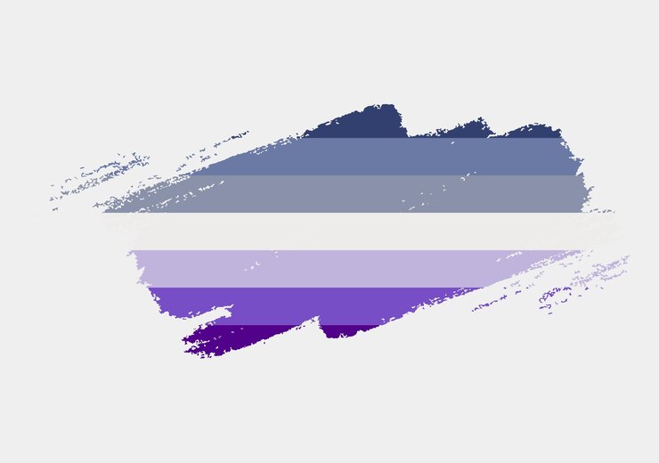 Vector bandera lesbiana butch pintada con pincel sobre fondo blanco concepto de derechos lgbt afiche moderno de desfiles del orgullo ilustración vectorial
