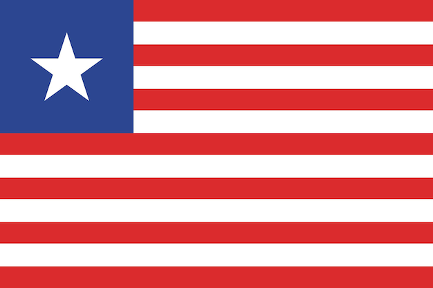 Vector bandera de liberia