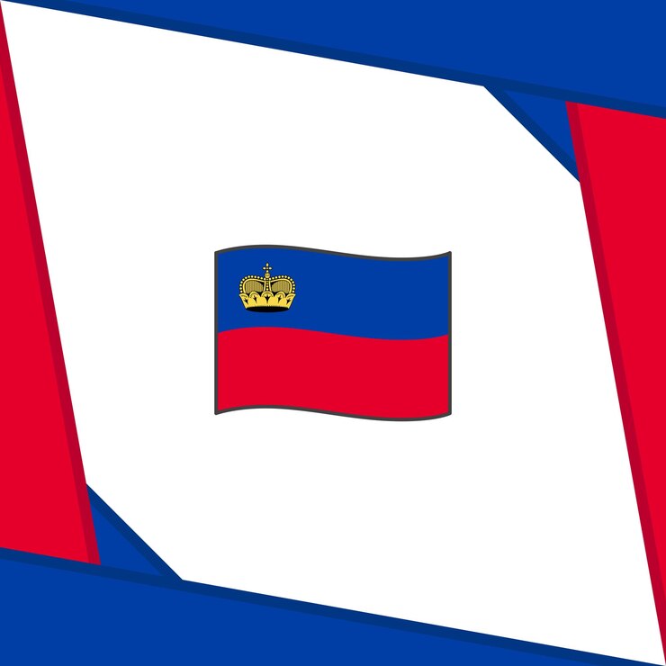 Vector bandera de liechtenstein plantilla de diseño de fondo abstracto bandera del día de la independencia de liechtenstein publicación en redes sociales día de la independencia de liechtenstein