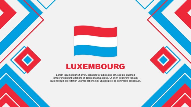 Vector bandera de luxemburgo abstracto diseño de fondo plantilla día de la independencia de luxemburgo bandera papel pintado ilustración vectorial fondo de luxemburgo