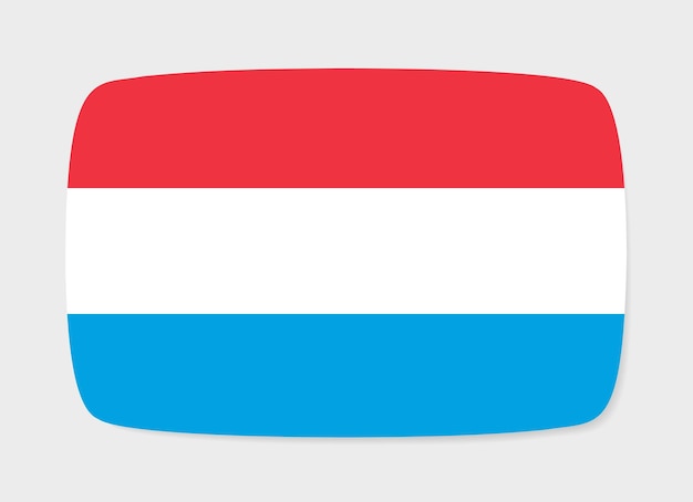 Bandera de luxemburgo con fondo gris.