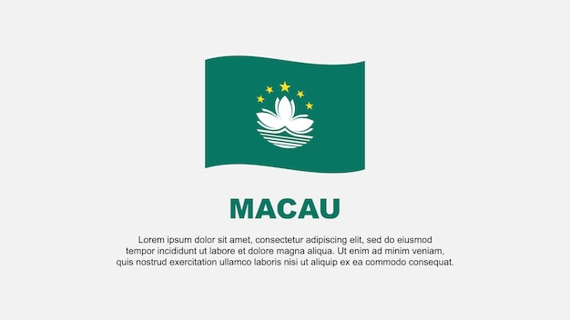 Bandera de Macao Abstracto Diseño de fondo plantilla Bandera del Día de la Independencia de Macao Medios sociales Ilustración vectorial de Macao Fondo