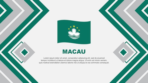 Bandera de Macao Abstracto Diseño de fondo Plantilla Banner del Día de la Independencia de Macao Papel pintado Ilustración vectorial Diseño de Macao