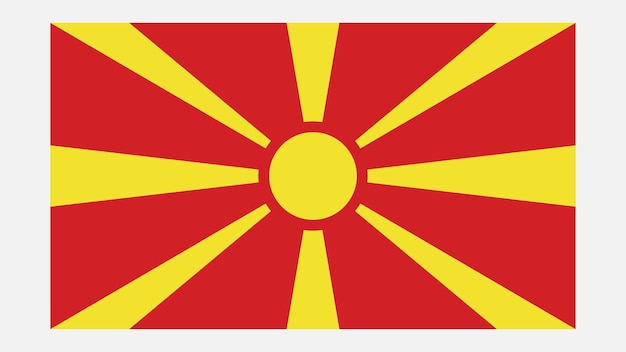 Vector bandera de macedonia con el color original