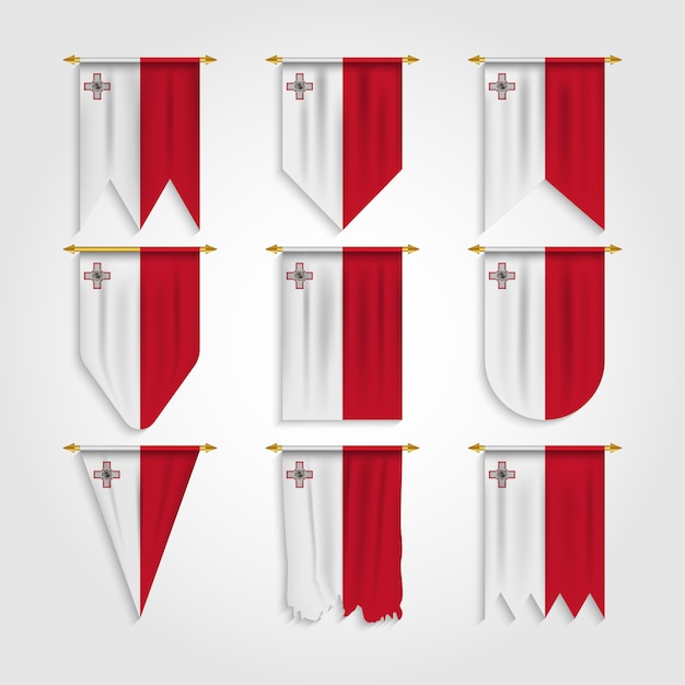 Bandera de Malta en diferentes formas