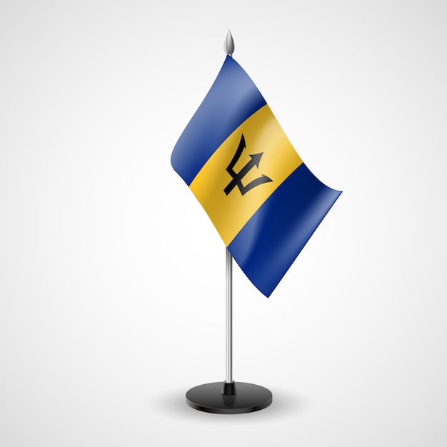 Vector bandera de mesa de barbados