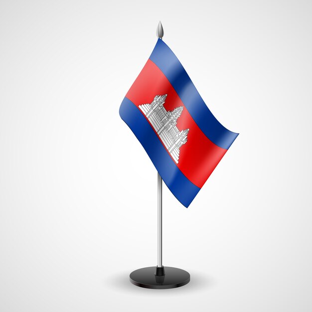 Bandera de mesa de estado de camboya. símbolo nacional