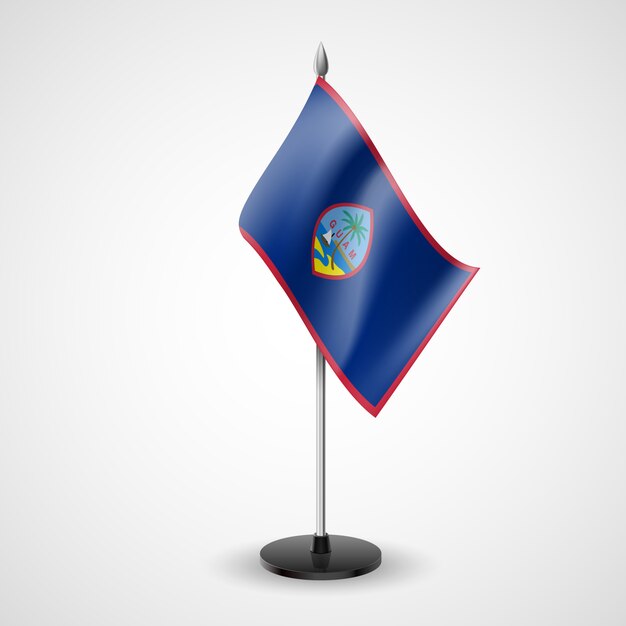 Vector bandera de mesa de guam