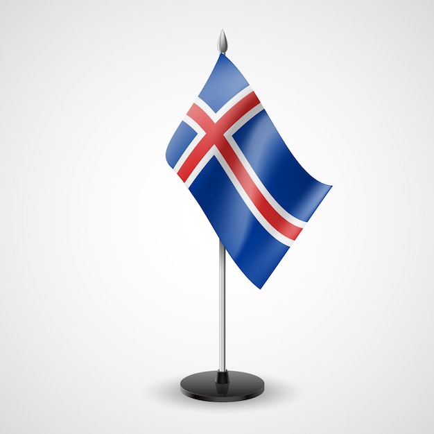 Bandera de mesa de Islandia