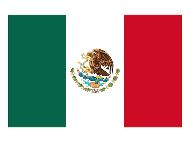 Vector bandera de méxico bandera oficial del país ícono de la bandera mundial ícono de la bandera internacional