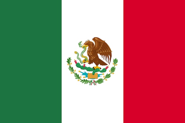 Bandera México icono plano