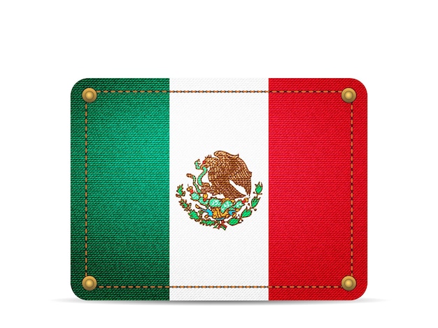 Bandera de México de mezclilla