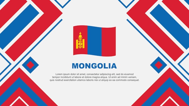 Bandera de mongolia abstracto diseño de fondo plantilla bandera del día de la independencia de mongolia papel de pared ilustración vectorial bandera de mongolia