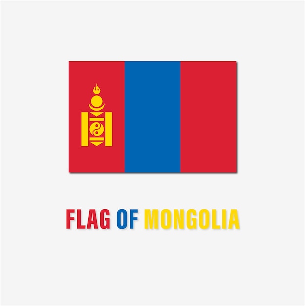 bandera de Mongolia vector
