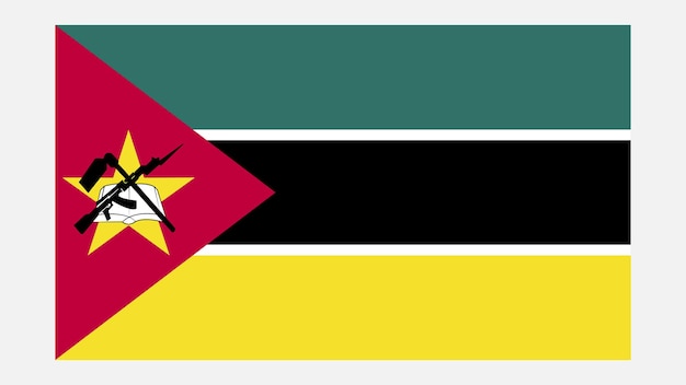 Bandera de mozambique con el color original