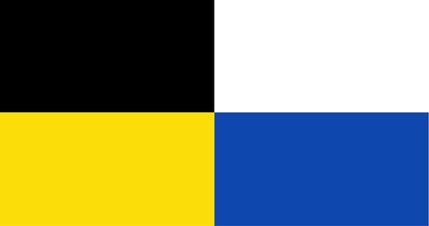 Bandera del municipio de Kluisbergen en Bélgica imagen vectorial