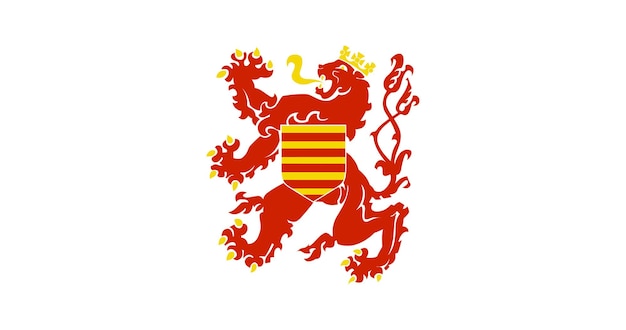 Bandera del municipio de Limburg en Bélgica vector de la imagen