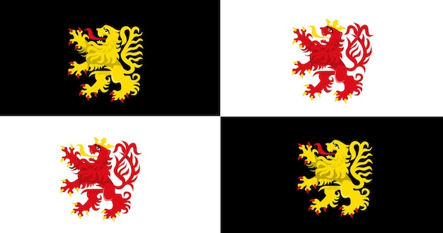 Bandera del municipio de Nijlen en Bélgica imagen vectorial