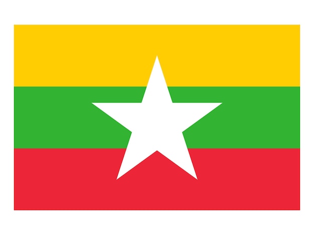 Bandera de Myanmar Bandera oficial del país Icono de la bandera mundial Icono de la bandera internacional