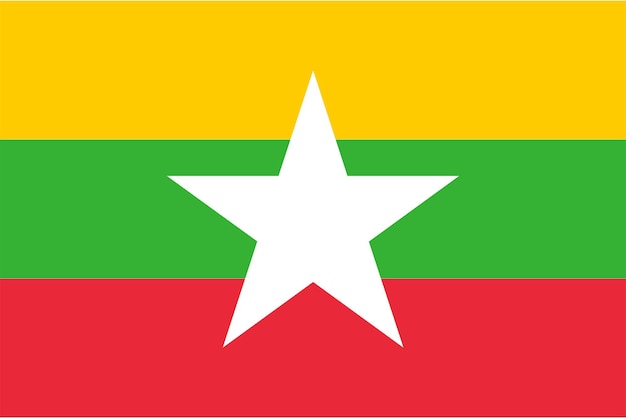 Vector bandera de myanmar