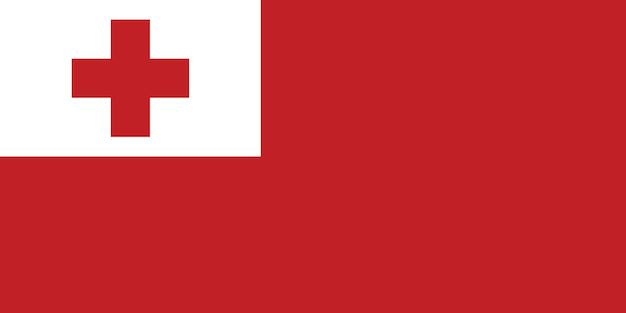 Vector bandera de la nación de la bandera de tonga