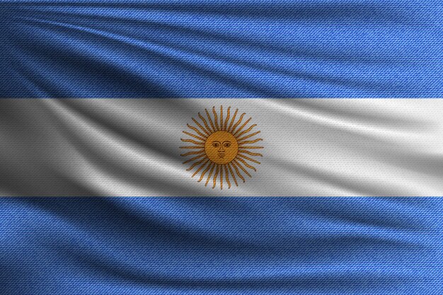 La bandera nacional de argentina.