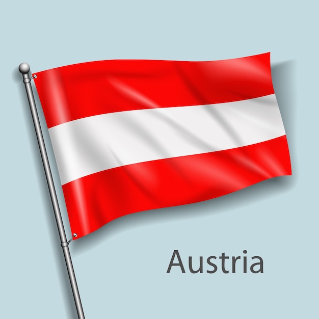 la bandera nacional de Austria en Europa