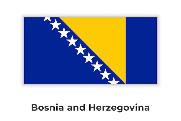 La bandera nacional de Bosnia y Herzegovina