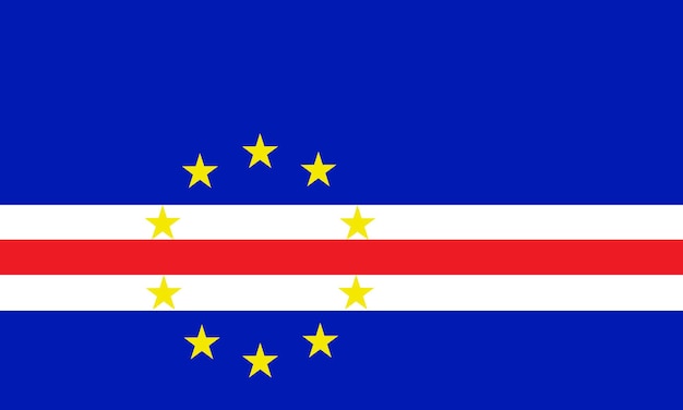 La bandera nacional de Cabo Verde