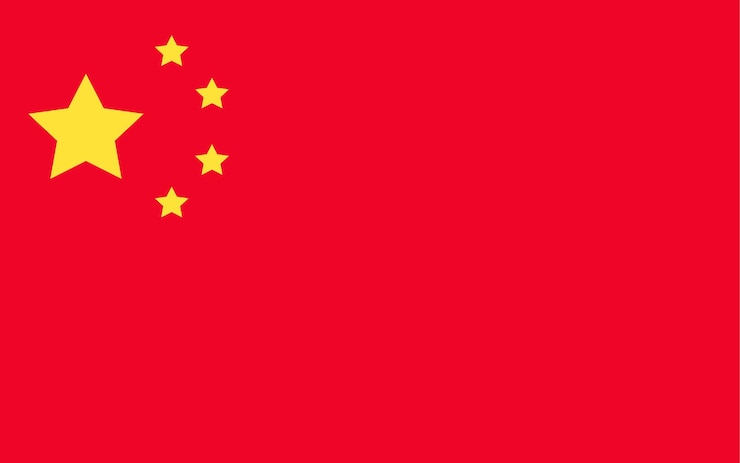 Vector bandera nacional de china país ilustración vectorial de la bandera china