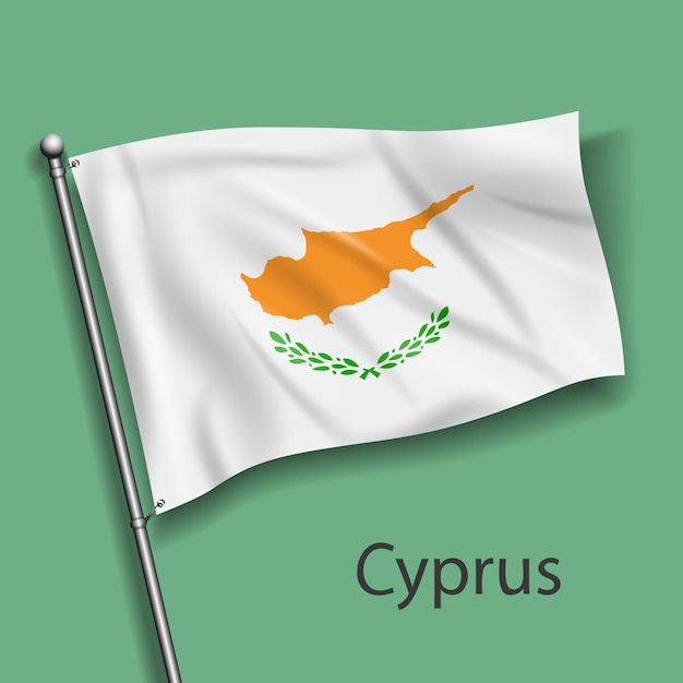 la bandera nacional de Chipre en Europa