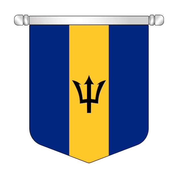 bandera nacional colgante de las Barbados