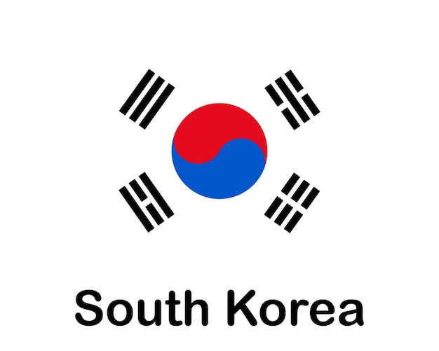 Bandera nacional de Corea del Sur Bandera símbolo del estado asta de la bandera
