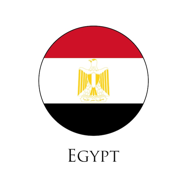 Vector bandera nacional de egipto