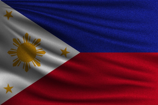 La bandera nacional de Filipinas.