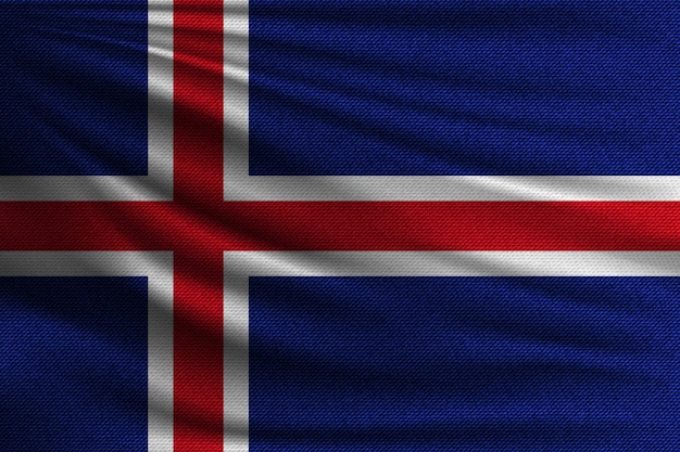 La bandera nacional de Islandia.