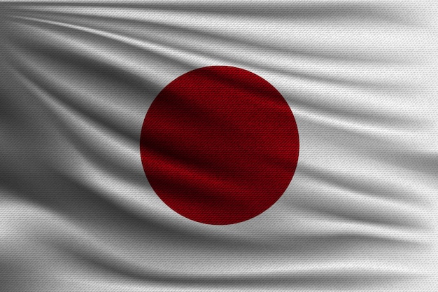 La bandera nacional de Japón.