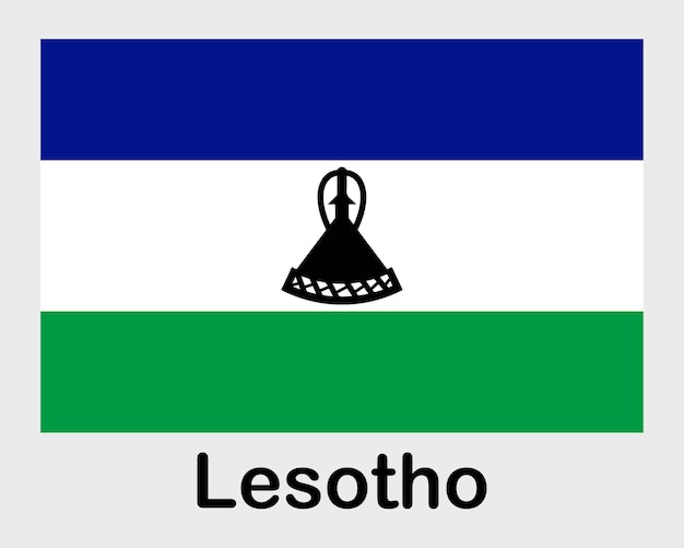 Bandera nacional de Lesotho Bandera símbolo del estado asta de la bandera